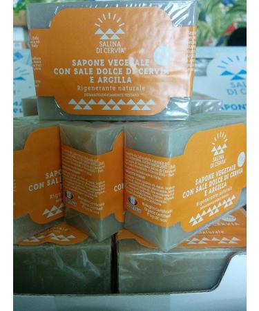  Salina di Cervia Organic Vegetable Soap with Mild Cervia Salt and Clay 100g - Buy Online on GoSupps.com