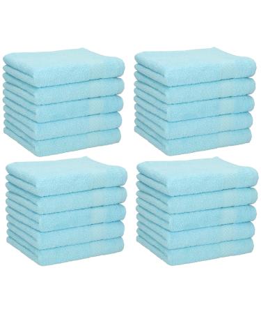 Betz 20 Piece Face Cloth Set Neapel 100% Cotton 20 Face Cloths Size 30 x 30 cm Color Turquoise