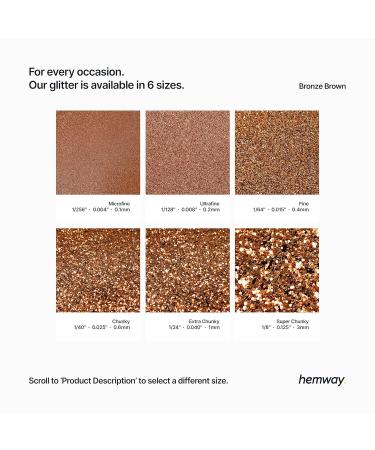 Buy Hemway Ultrafein Extra Fine Sparkle Glitter 100g - Cosmetic Safe Bronze Brown - International Shipping Available - Buy Online on GoSupps.com