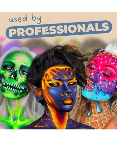 Blue Squid PRO Face Paint - Classic Orange (30gm) | Professional Water Activated Face & Body Paint for Adults & Kids | Halloween Facepaint & SFX Makeup - Buy Online on GoSupps.com