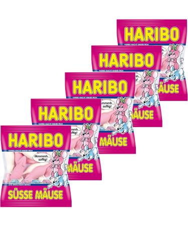 Haribo S sse Mousse Souris Lot de 5 Sucre Fruit Caoutchouc en Sachet Pochette - Buy Online on GoSupps.com
