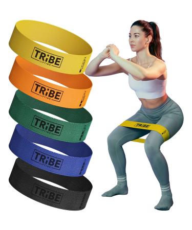 Tribe Lifting Fabric Resistance Bands Women and Men - Booty Bands for Women - Thigh Bands for Workout Bands for Women - Glute Bands - Exercise Bands Resistance Loops for Legs and Butt Multicolor - Buy Online on GoSupps.com