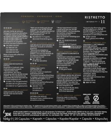  L'Or Espresso L'Or Coffee Espresso Ristretto - Intensity 11-100 Capsules (Pack of 5 x 20) - Buy Online on GoSupps.com