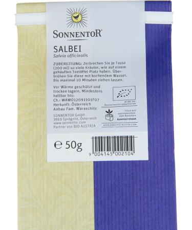  Sonnentor Sonnentor Loose Leaf Sage Tea - 50g - Organic - Buy Online on GoSupps.com
