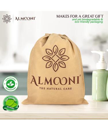 Almooni Premium Exfoliating Loofah Pad Body Scrubber - Natural Egyptian Shower Sponge for Deep Cleaning - 2 Count (1 Pack) - Buy Online on GoSupps.com