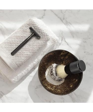 Bambaw Synthetic Shaving Brush Black | Best Ingrown Hair Treatment | Metal Handle - Buy Online on GoSupps.com