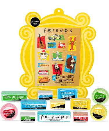 Friends TV Show Bath Fizzers Advent Calendar - 12 Days of Scented Body Care and Bath Bombs for Healthy Skin Glow - Buy Online on GoSupps.com