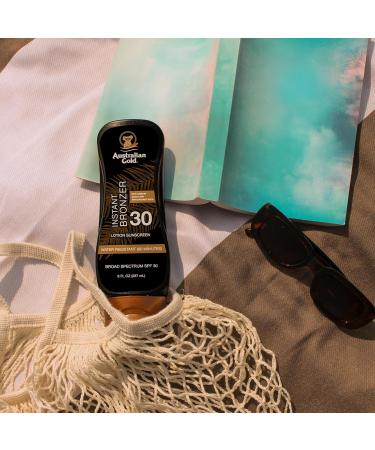 Australian Gold Sunscreen Lotion with Instant Bronzer Broad Spectrum Water Resistant Non-Greasy Oxybenzone Free Cruelty Free SPF 30 Coconut 8 Fl Oz (A70902) SPF 30 8 Ounce (Pack of 1) - Buy Online on GoSupps.com
