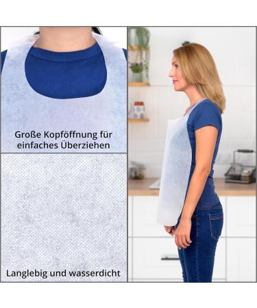 Buy Winter Shore Large White Eineway Bibs for Adults | 100-Pack Waterproof Bouncy Bibs - Ideal for Men Women & Seniors - Perfect for Nursing Homes & Painting - Buy Online on GoSupps.com