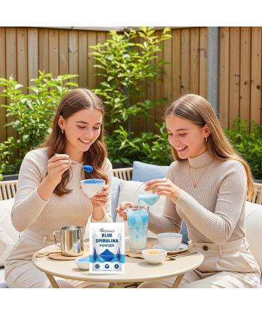 Biofunctionals Blue Spirulina Powder 1 oz Espirulina Natural Blue Food Coloring Phycocyanin Extract Vegan Superfood Perfect for Smoothie Baking Energy Bar - Buy Online on GoSupps.com