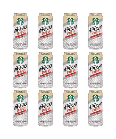 Starbucks Tripleshot Energy French Vanilla Espresso Coffee 15 oz Cans (12 Pack) | 225mg Caffeine | Extra Strength - Buy Online on GoSupps.com