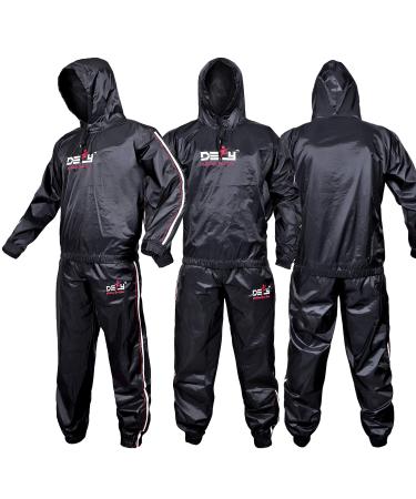 DEFY Heavy Duty Sweat Suit Sauna Exercise Gym Sauna Suit Fitness workout Anti-Rip with Hood X-Large