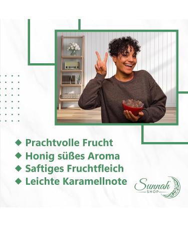  Sunnah Shop Sunnah Shop Deglet Nour Dates from Algeria 1 kg Superior Quality | Freshly Harvested | Deglet Nour Dates with Pits | 100% Natural Dates with No Additives - Buy Online on GoSupps.com