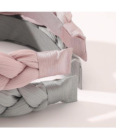 Ivyu Women's Braided Headband - Black, Pink, Gray, White Twist Hairband | YHB-006 - Buy Online on GoSupps.com