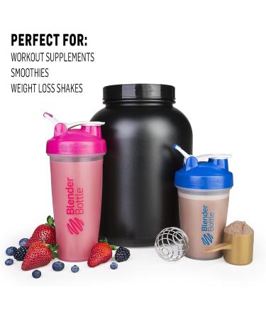 BlenderBottle Classic 20oz Shaker Bottle - Clear/Black Loop Top - Buy Online on GoSupps.com
