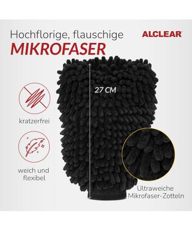 Alclear Shaggy Washing Gloves - Premium Microfiber Car Wash 2 Set | 100% Scratch-Free Gentle Chenille Gloves for Optimal Care - Buy Online on GoSupps.com