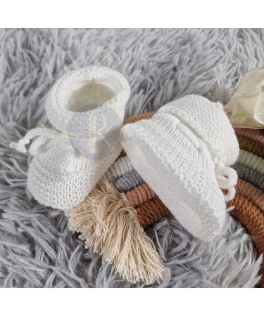 Royal Icon Baby Booties 0-3 Months | Warm & Safe Baby Slippers | Knitted Bow Baby Boots | White Pink | Ri359 - Buy Online on GoSupps.com