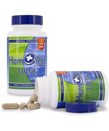 HemRid Ultra - Natural Hemorrhoid Pills for Rapid Relief (2 Week Dose) | Made in USA | Guaranteed Results or Your Money Back - Buy Online on GoSupps.com
