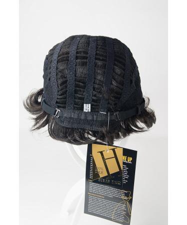 WIG ME UP NG-HH-13-0 Human Hair Wig for Women & Men - Short Wavy Fashionable Natural Undyed Dark Brown - Buy Online on GoSupps.com