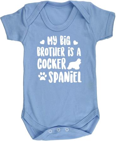 Hippowarehouse My big brother is a Cocker Spaniel baby vest bodysuit (short sleeve) boys girls