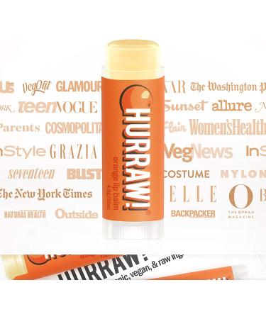 Hurraw! Orange Lip Balm .15 oz - Natural Hydrating Lip Care - Buy Online on GoSupps.com