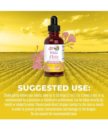 MaryRuth Organics PAU D'Arco Herbal Blend | Reishi Mushroom | Echinacea angustifolia Root | Usnea Lichen | Thyme Leaf | Vegan | Non-GMO Project Verified | Gluten Free | 30 Servings | 1 Fl Oz - Buy Online on GoSupps.com