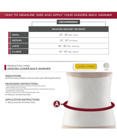OTC Back Warmer Angora Arthritis Relief White Medium White Medium - Buy Online on GoSupps.com