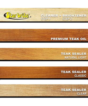 STAR BRITE Teak Sealer - Marine Grade Formula - 3 Colors & Sizes - Protects Outdoor Wood from Water, Weathering & UV Fade - 32 Oz Quart - Buy Online on GoSupps.com