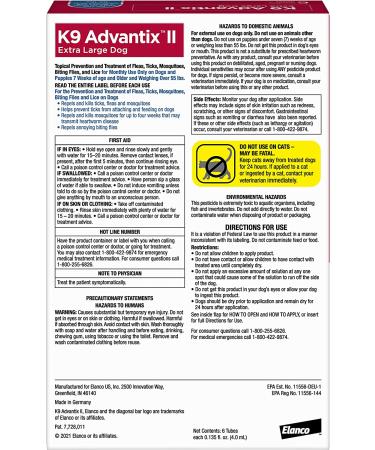 K9 Advantix II Flea and Tick Prevention 6-Pack for Extra-Large Dogs | Over 55 lbs - Buy Online on GoSupps.com