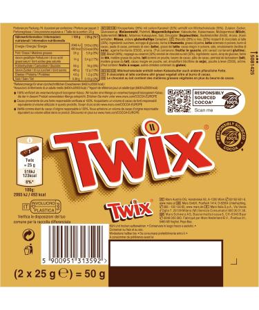  Twix TWIX Chocolate Bars (32 x 50 g) - Delicious Caramel Crunchy Cookie and Milk Chocolate Delight - Snack on the go! - Buy Online on GoSupps.com