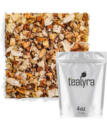 Tealyra - Tropical Banana Coconut - Rooibos Red Tea - Pineapple - Mango - Herbal Fruity Loose Leaf Tea - Hot or Iced - Caffeine Free - 112g (4-ounce) 4 Ounce (Pack of 1)
