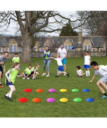12pcs Colorful Spot Markers Set | Anti-Slip Rubber | 9 Inch | For Soccer, Football, Basketball Training | Kids School Teaching Tool - Buy Online on GoSupps.com
