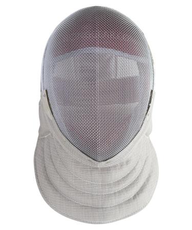Sabre Fencing Sport Mask - CE350N Certified National Grade with Padded Bib - Includes Sabre Mask Head Wire - Anti-Glare Finish - Adjustable Strap - Metallic Conductive Mesh Medium