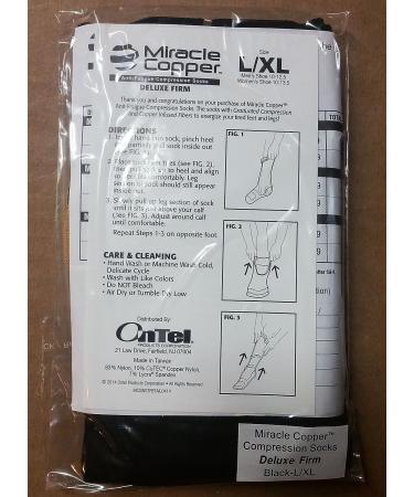 Miracle Copper Socks (Extra Firm) - Ontel - Large/Extra Large - 4 Pairs - Buy Online on GoSupps.com
