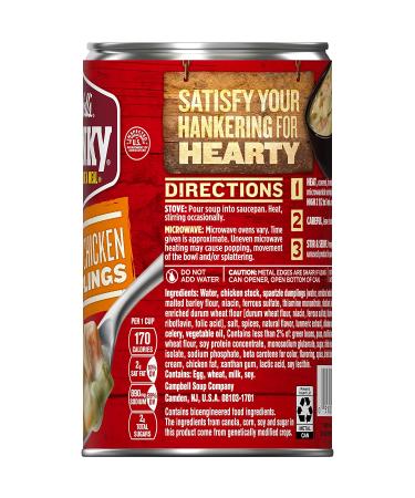 Campbell's Chunky Creamy Chicken & Dumplings Soup 18.8 oz Can (12 Pack) - Buy Online on GoSupps.com