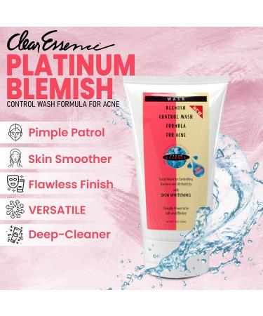 Clear Essence Platinum Blemish Control Wash - Acne Face Wash for Oily Skin & Body - 5.0 Oz - Dermatologist Tested - Buy Online on GoSupps.com