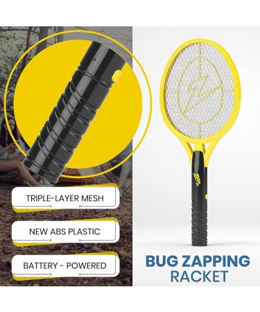 Zap it! Bug Zapper - Battery-Operated Mosquito & Fly Killer Racket with 3500 Volts & LED Light - Includes 2 AA Batteries - Best for Indoor & Outdoor Use - Buy Online on GoSupps.com
