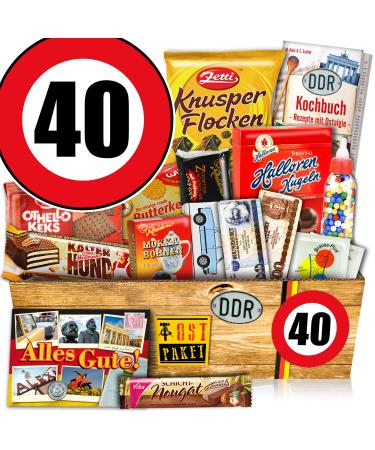 ostprodukte-versand Ostprodukte L - Number 40 - Gift Idea Mom - Sweet Gift Set 40th Birthday Candy Set