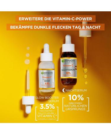 Garnier Vitamin C Glow Booster Set - Brightening Serum Eye Care Night Serum & Day Cream for Radiant Skin | Anti-Dark Spot Treatment - Buy Online on GoSupps.com