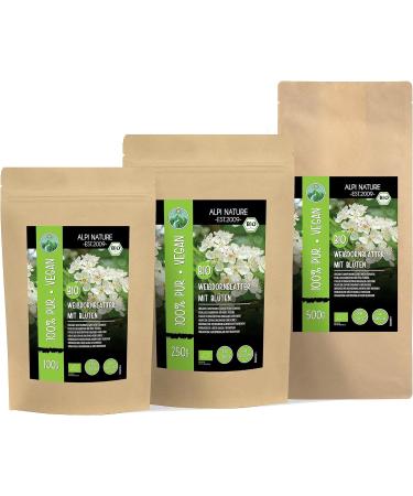 Organic Hawthorn Tea - 100% Natural Hawthorn Leaves and Blossoms (500g) - Buy Online on GoSupps.com