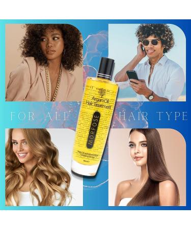 Morfose Herbal Argan Hair Oil for Curly Frizzy Hair - Restore Shine, Prevent Split Ends, and Promote Growth | Best Hair Treatment Oil for Dry, Damaged, and Frizzy Hair - Buy Online on GoSupps.com