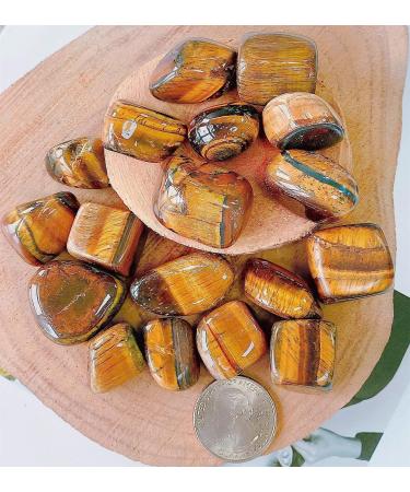 Buy Xiannvxi Tiger Eye Stone Crystals - Large Drum Stones & Hand Flatterers | International Shipping Available - Buy Online on GoSupps.com