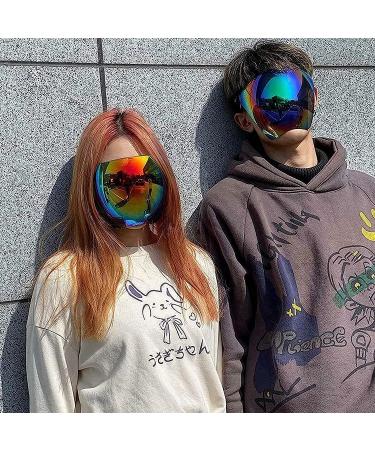 Meeyeet Oversized Polarized Full Face Shield Sunglasses with Detachable Nose Pads - Multi-Color Visor Cover for Outdoor (C) - Buy Online on GoSupps.com