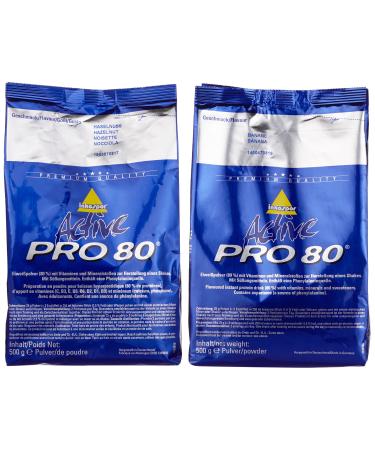 Inkospor Active Proteinshake Pro 80 bags 2-pack (2 x 500 g) Banana/Hazelnut 1-pack (1 x 1 kg)