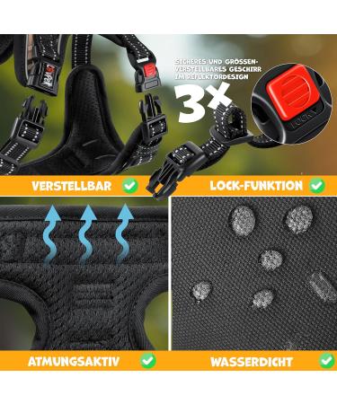 Lovpet No-Pull Dog Harness for Medium Dogs - Breathable Soft Reflective & Adjustable | Choke-Free Comfortable Fit | Perfect for Walking & Hiking - Buy Online on GoSupps.com