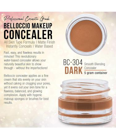 Belloccio High Definition Dark Shade Concealer 5g Jar - Conceal Imperfections, Blemishes & Dark Circles - Under Eye Makeup for Airbrush Foundation - Buy Online on GoSupps.com