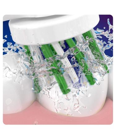 Oral-B Cross Action Electric Toothbrush Heads with CleanMaximiser Technology - Pack of 6, White - Angled Bristles for Deeper Plaque Removal - Buy Online on GoSupps.com