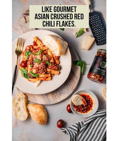 WUJU Chili Crisp - Spicy Chinese Hot Sauce with Crispy Texture - 8 oz - Made in USA with Clean Natural Ingredients - Buy Online on GoSupps.com