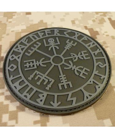 LEGEEON ACU Subdued Vegvisir Viking Compass Morale Patch - Norse Rune Tactical PVC Patch - Buy Online on GoSupps.com