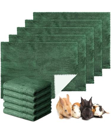 Panelee 10 piece washable pet ceilings for dogs guinea pigs. Hase cat waterproof small animal pipi pad reusable sleeping mat absorbent cage inserts (dark green 18 x 24 inches) 18 x 24 inches dark green